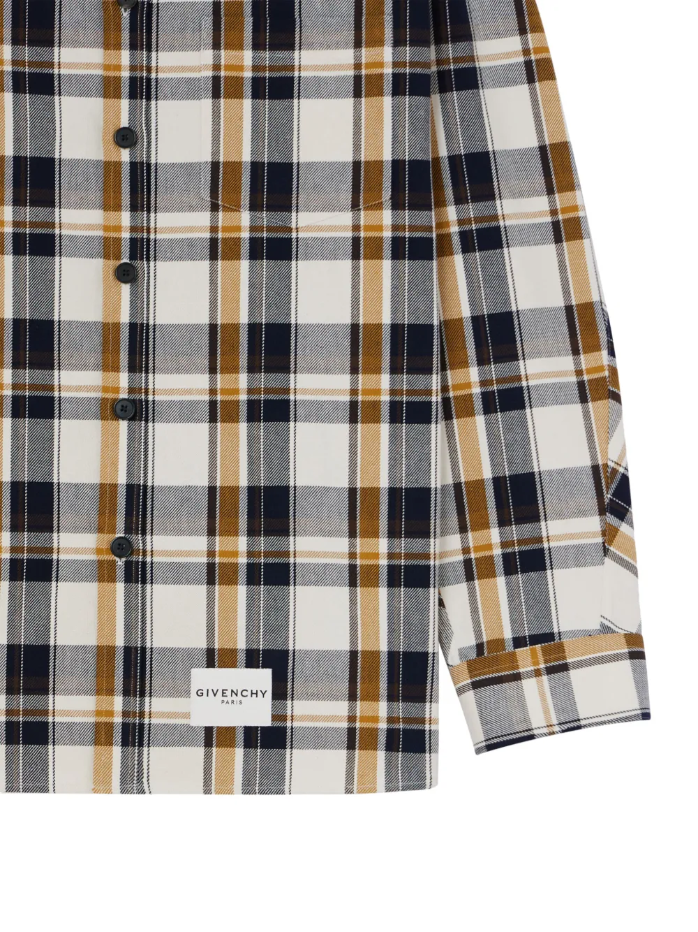 Givenchy Couture Seam geruit katoenen shirtjack Beige