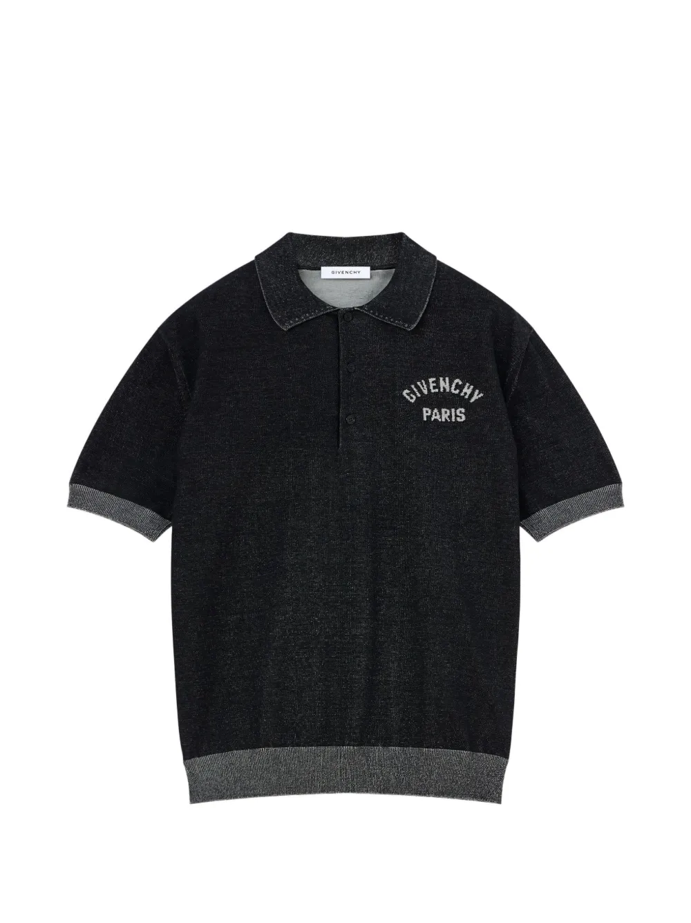 Givenchy Polo in cotone con ricamo Givenchy Paris - Nero