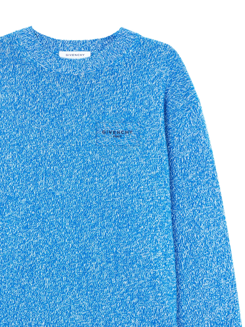 Givenchy Couture Seam trui van mouliné wol en kasjmier Blauw