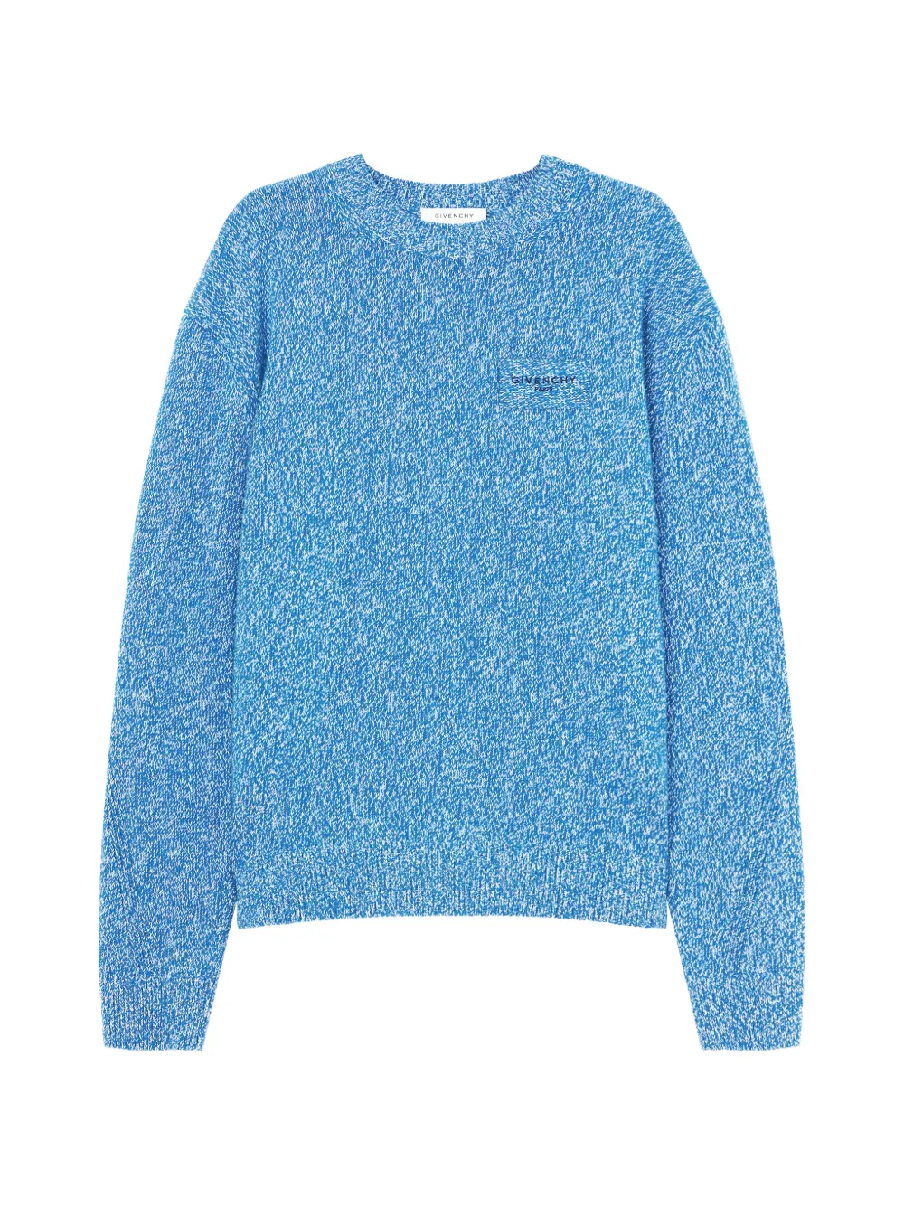 Givenchy Couture Seam trui van mouliné wol en kasjmier Blauw