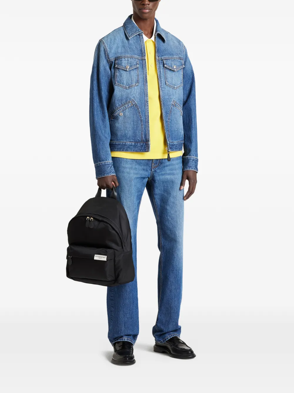Givenchy Denim jack met rits Blauw