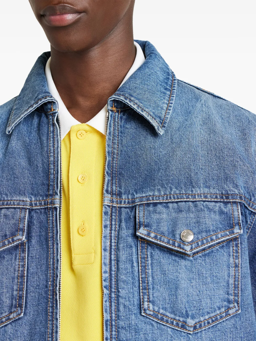 Givenchy Denim jack met rits Blauw