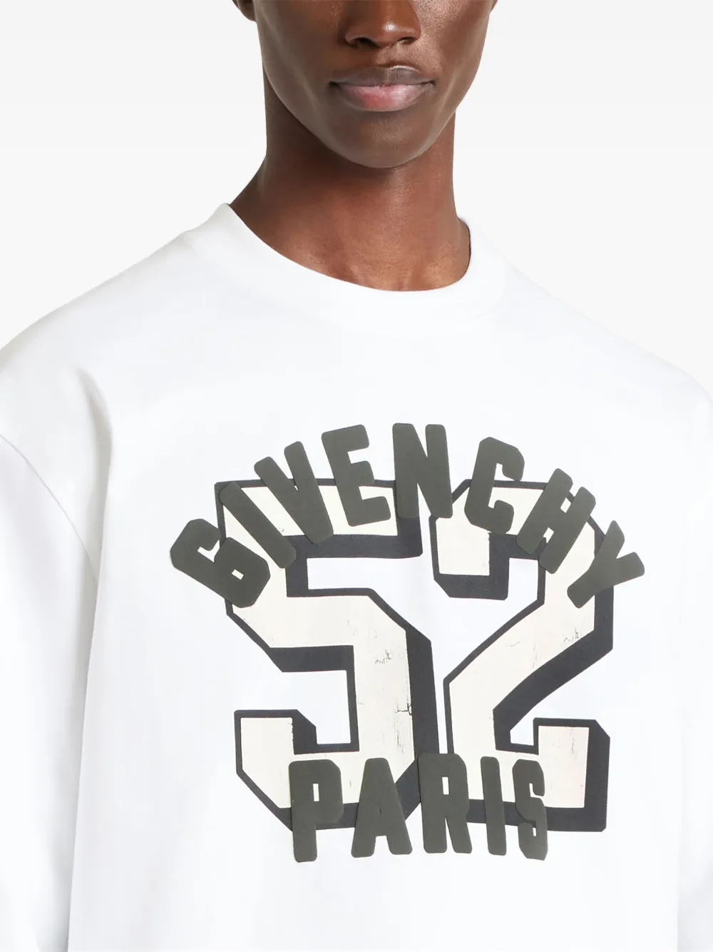 Givenchy Boxy-fit katoenen T-shirt met Paris 52-print Wit