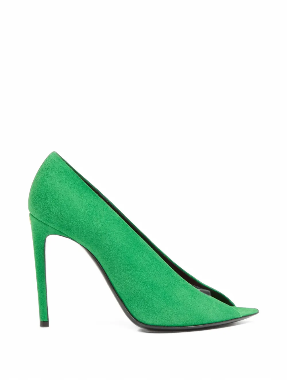 Valentino Garavani Pumps in pelle scamosciata a punta aperta 105mm - Verde