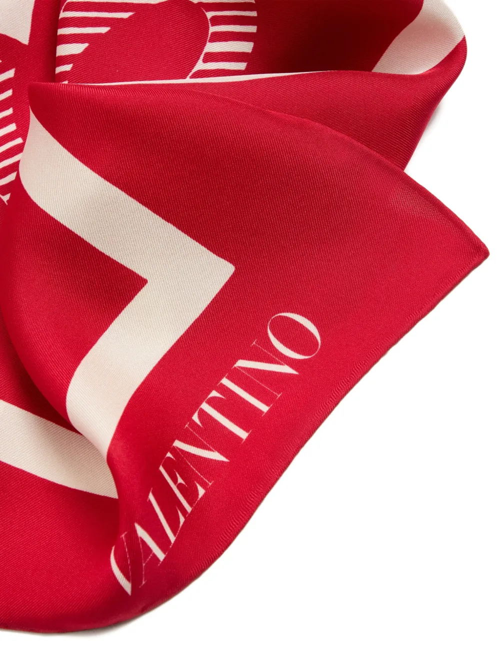 Valentino Garavani Le Fou de l'Archive silk scarf Rood
