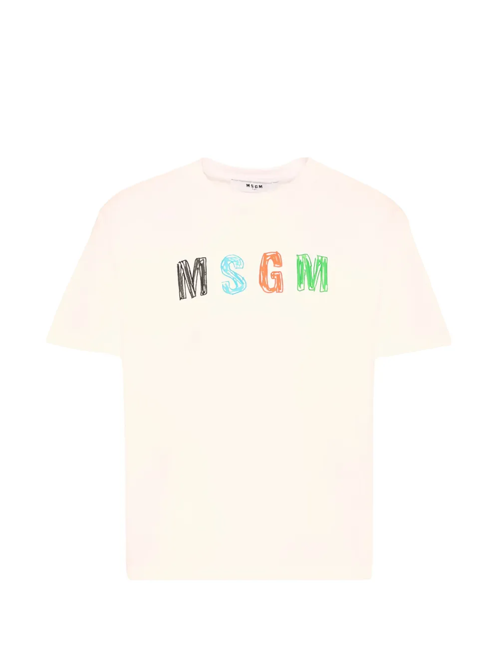 MSGM Kids logo-print cotton T-shirt - Blanc