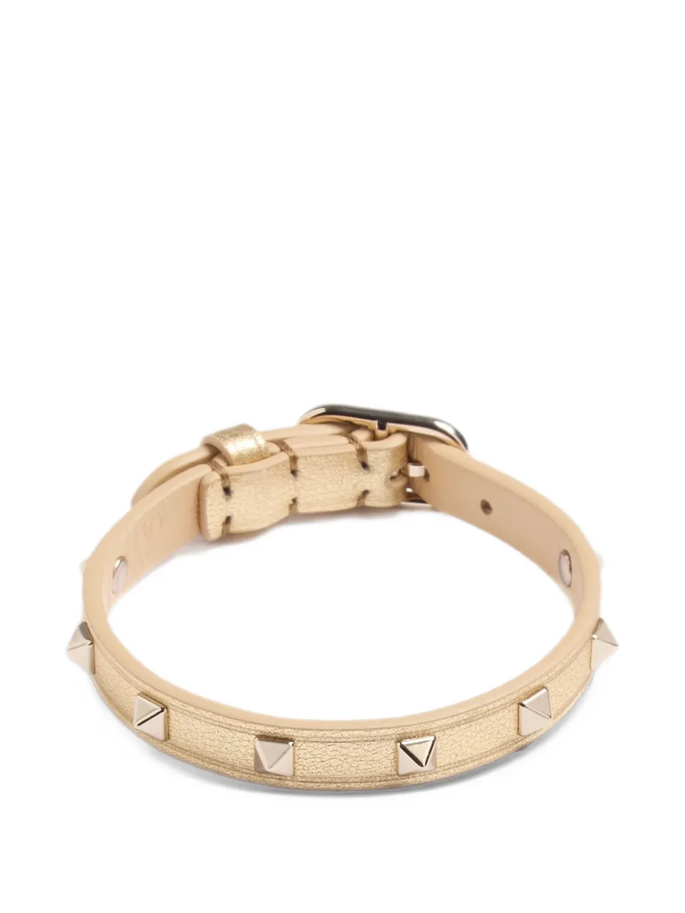 Valentino Garavani Rockstud laminated leather bracelet - Oro