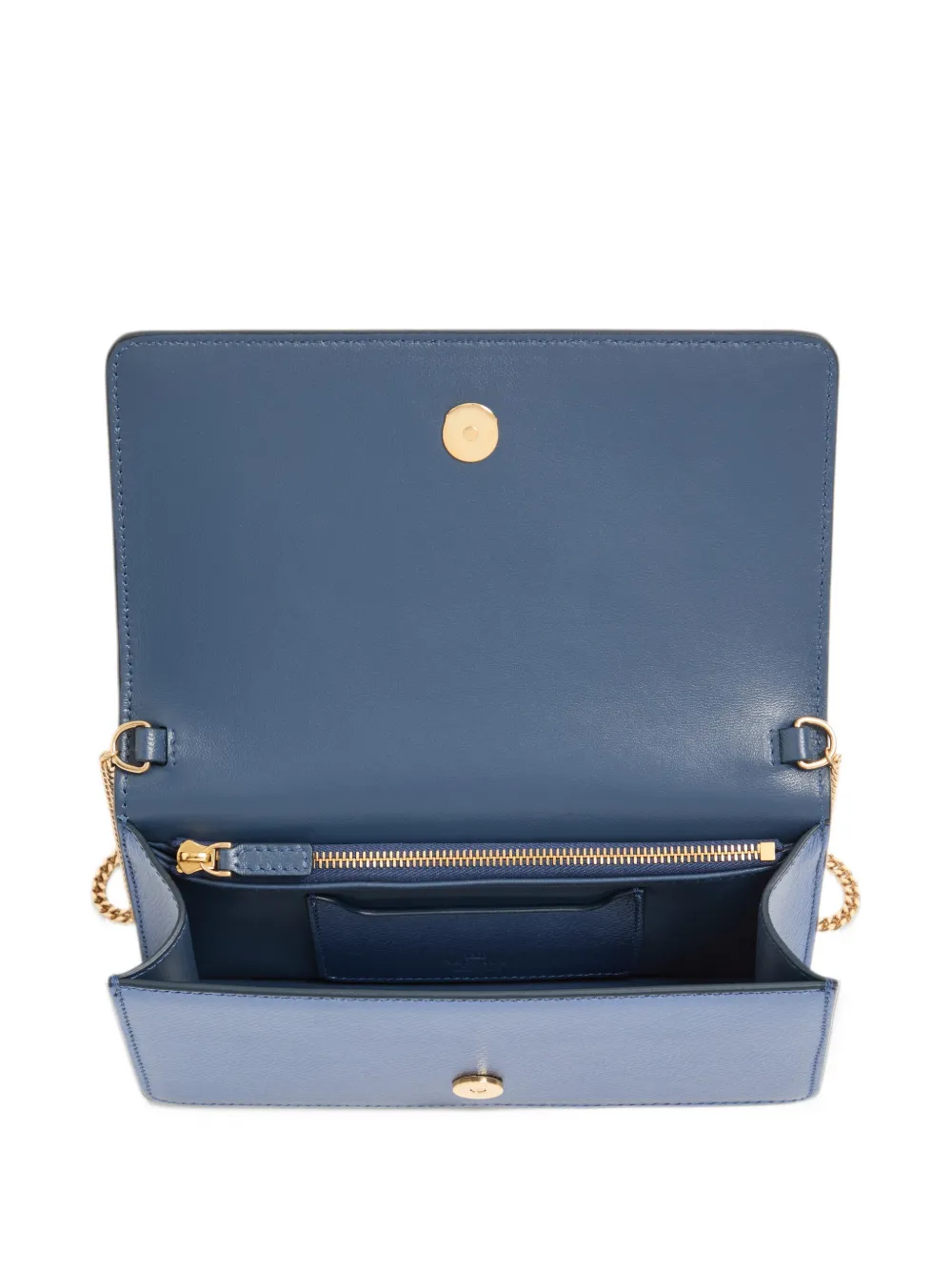 Valentino Garavani VLogo Signature mini shoulder bag in grainy calfskin Blauw