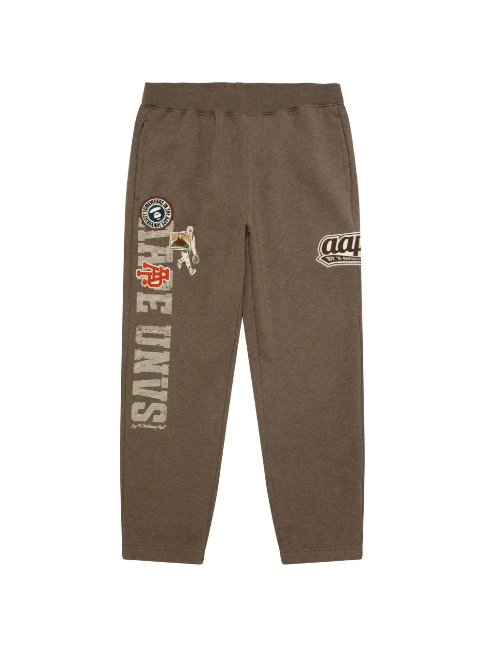 AAPE BY *A BATHING APE® graphic-patch track pants - Marrone