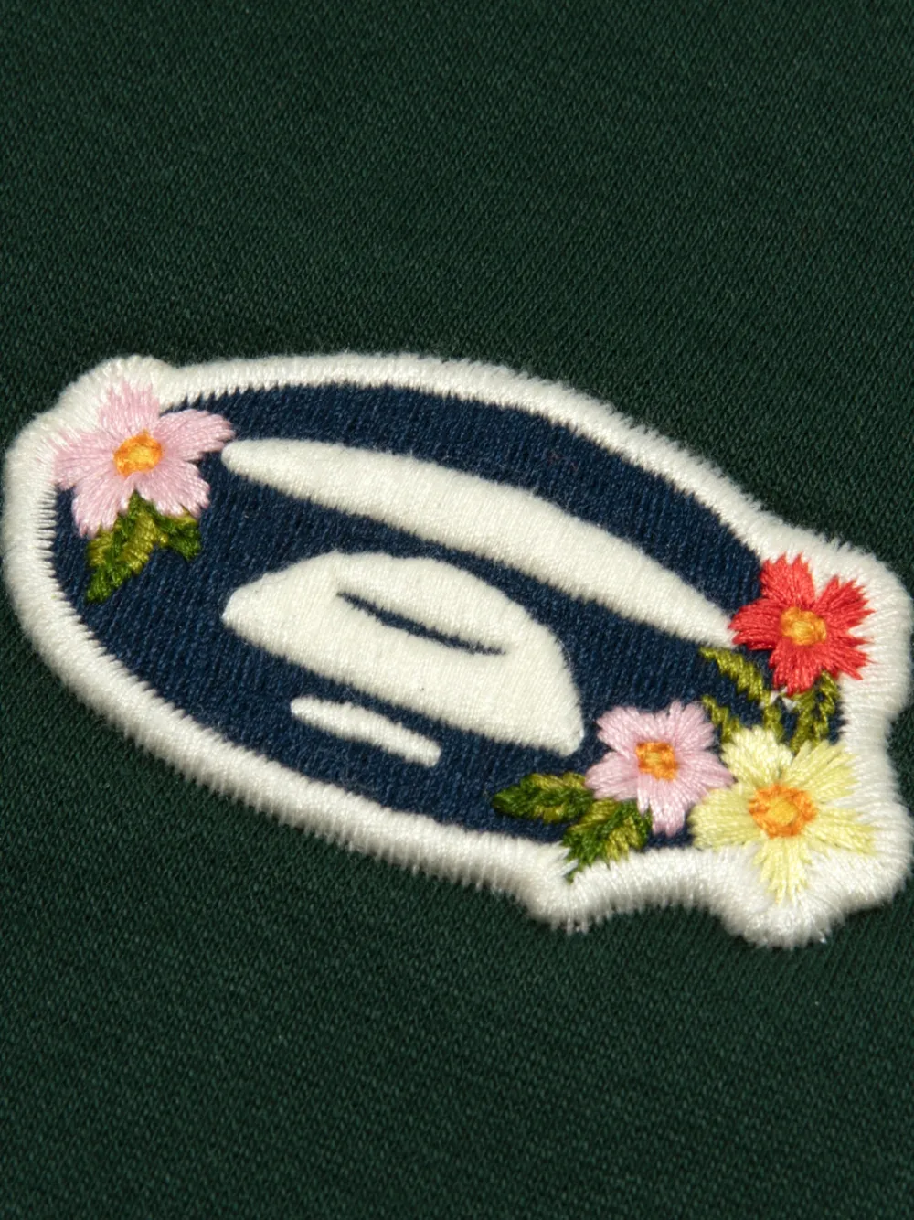 AAPE BY *A BATHING APE floral-embroidered hoodie Groen