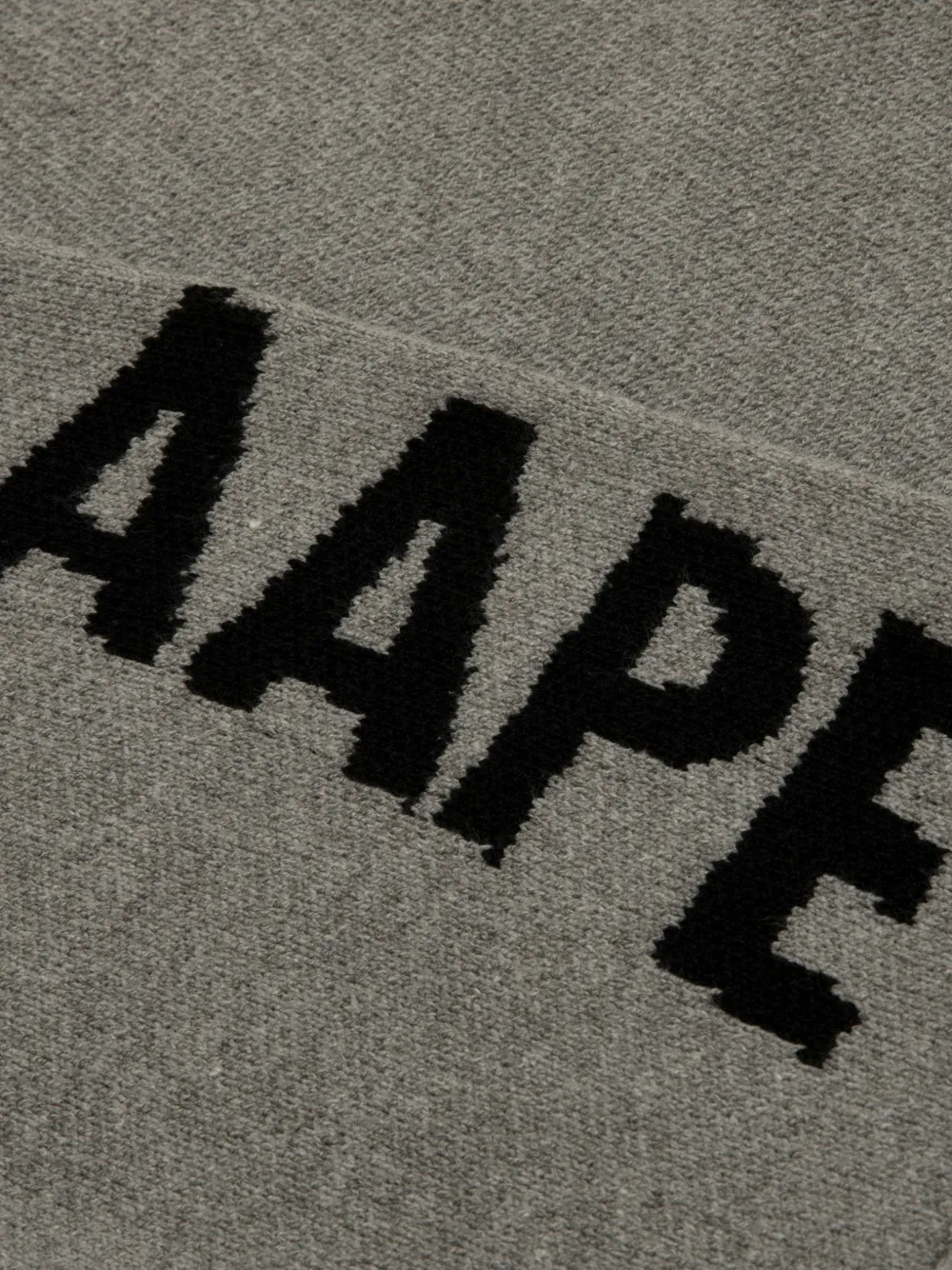 AAPE BY *A BATHING APE logo-intarsia crew-neck sweater Grijs