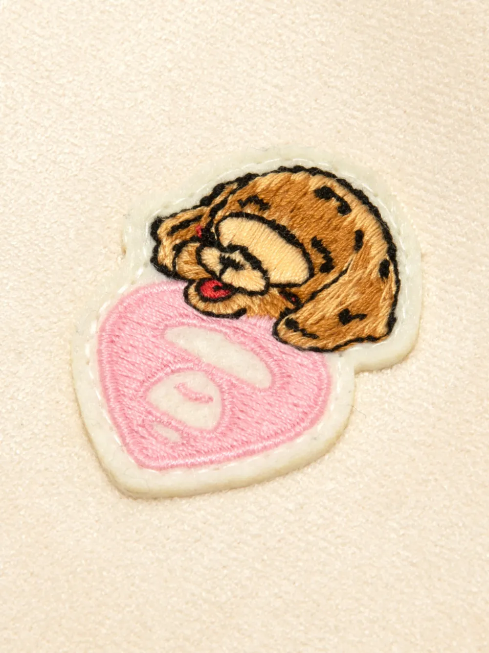 AAPE BY *A BATHING APE embroidered-logo hooded jacket Beige