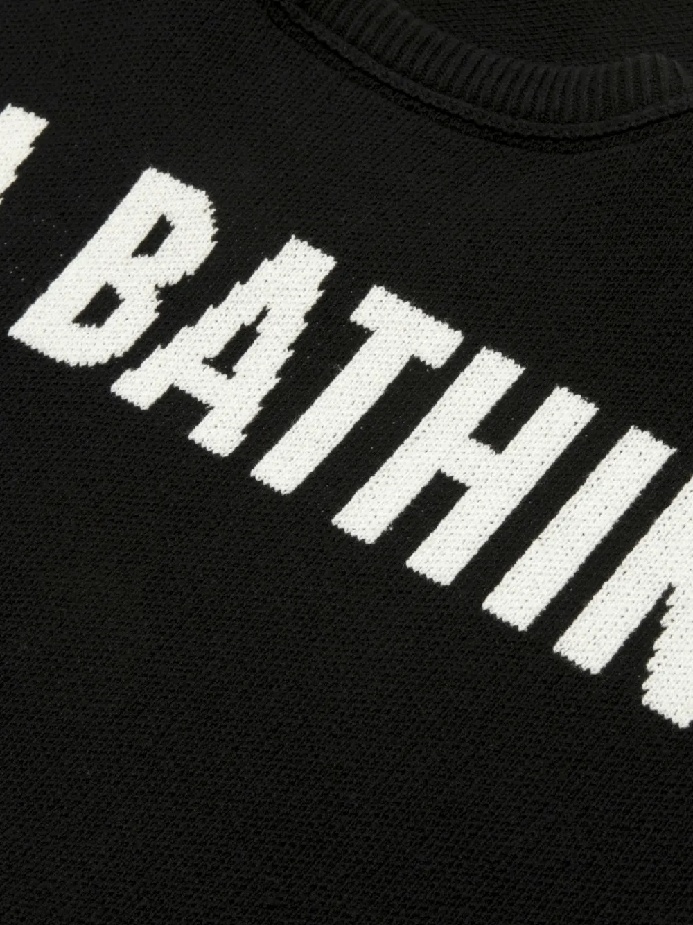 AAPE BY *A BATHING APE logo-intarsia crew-neck sweater Zwart