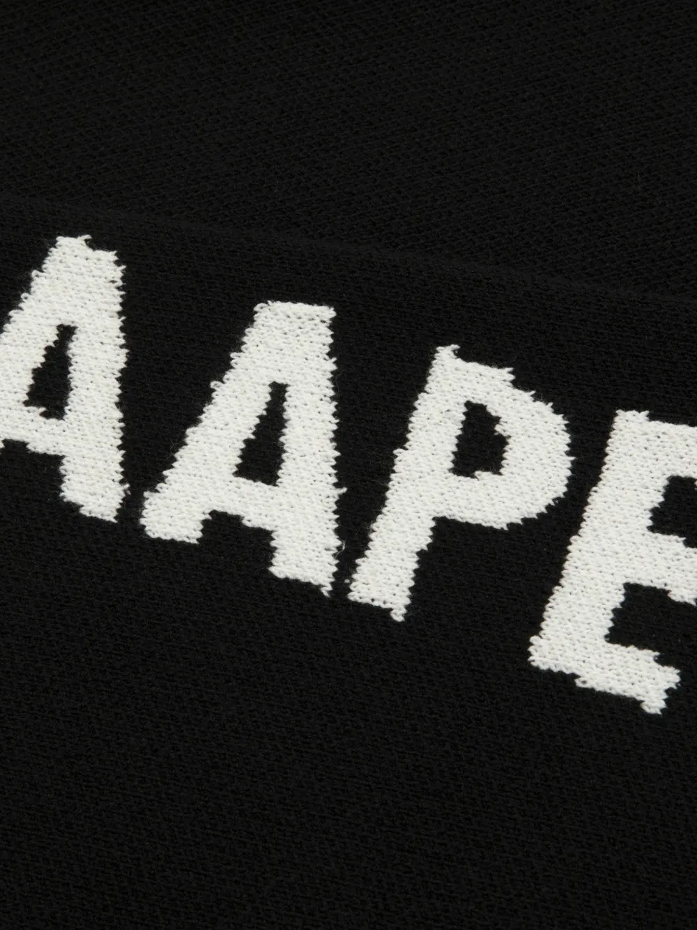 AAPE BY *A BATHING APE logo-intarsia crew-neck sweater Zwart