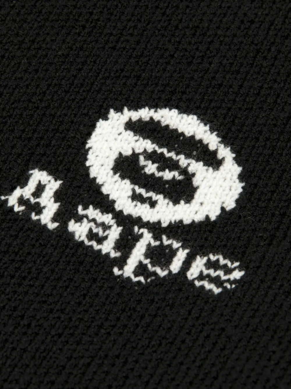 AAPE BY *A BATHING APE logo-intarsia crew-neck sweater Zwart