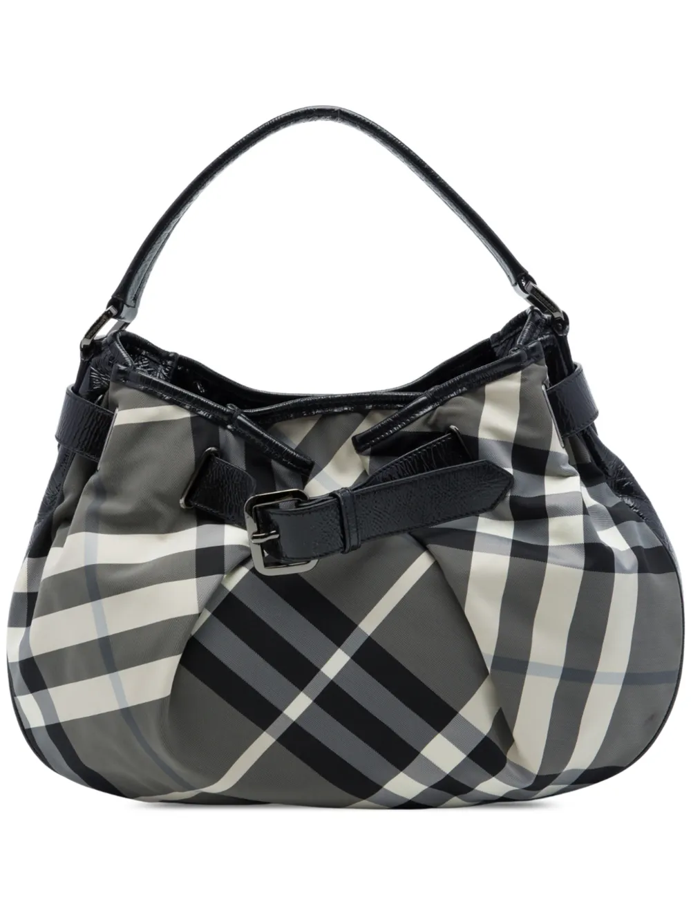 Burberry Pre-Owned 2000-2017 Beat Check Nylon shoulder bag - Grey
