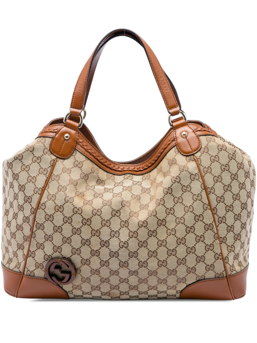 Gucci Pre-Owned 2016-2026 Medium GG Canvas Brick Lane tote bag - Tons neutres Gucci Pre-Owned 2016-2026 Medium GG Canvas Brick Lane tote bag - Tons neutres