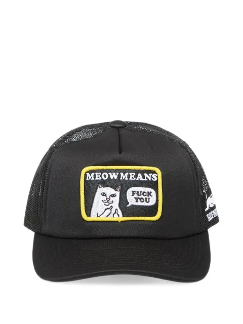 Ripndip Meow Meow logo-patch mesh-panel trucker hat