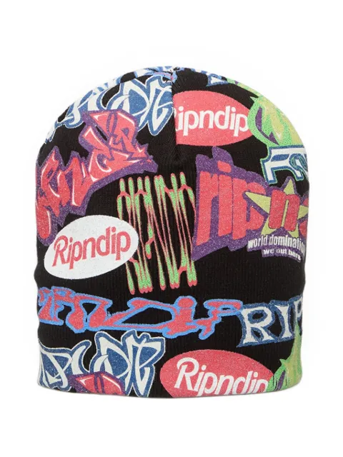 Ripndip Out Here Tour graffiti-print beanie hat