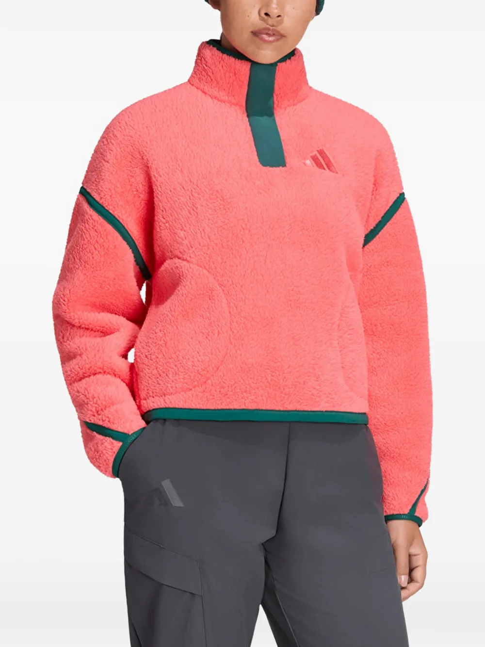 adidas Terrex high-pile fleece sweater Roze