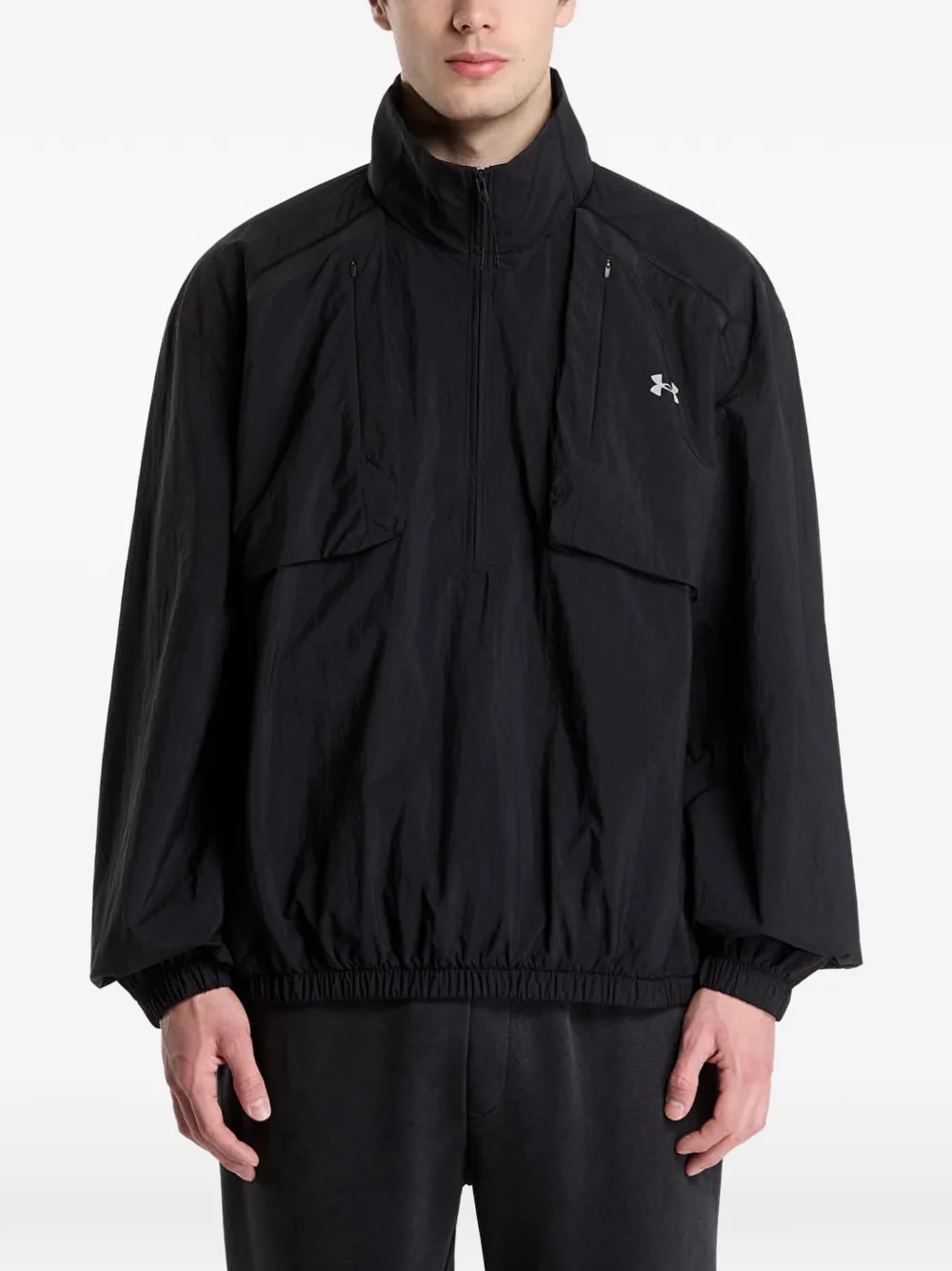 Under Armour Unstoppable logo-print quarter-zip jacket Zwart