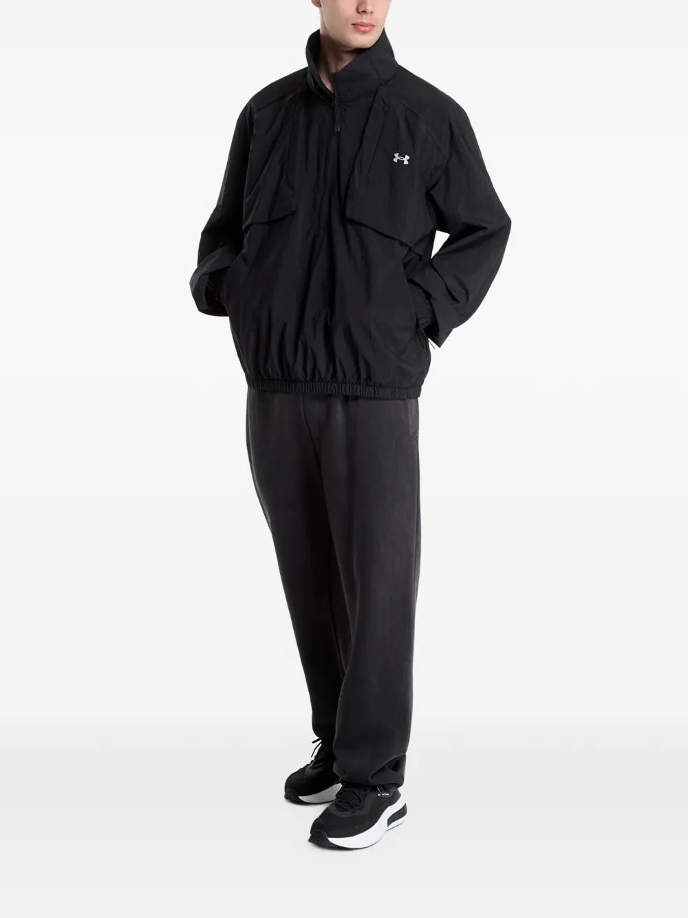 Under Armour Unstoppable logo-print quarter-zip jacket Zwart