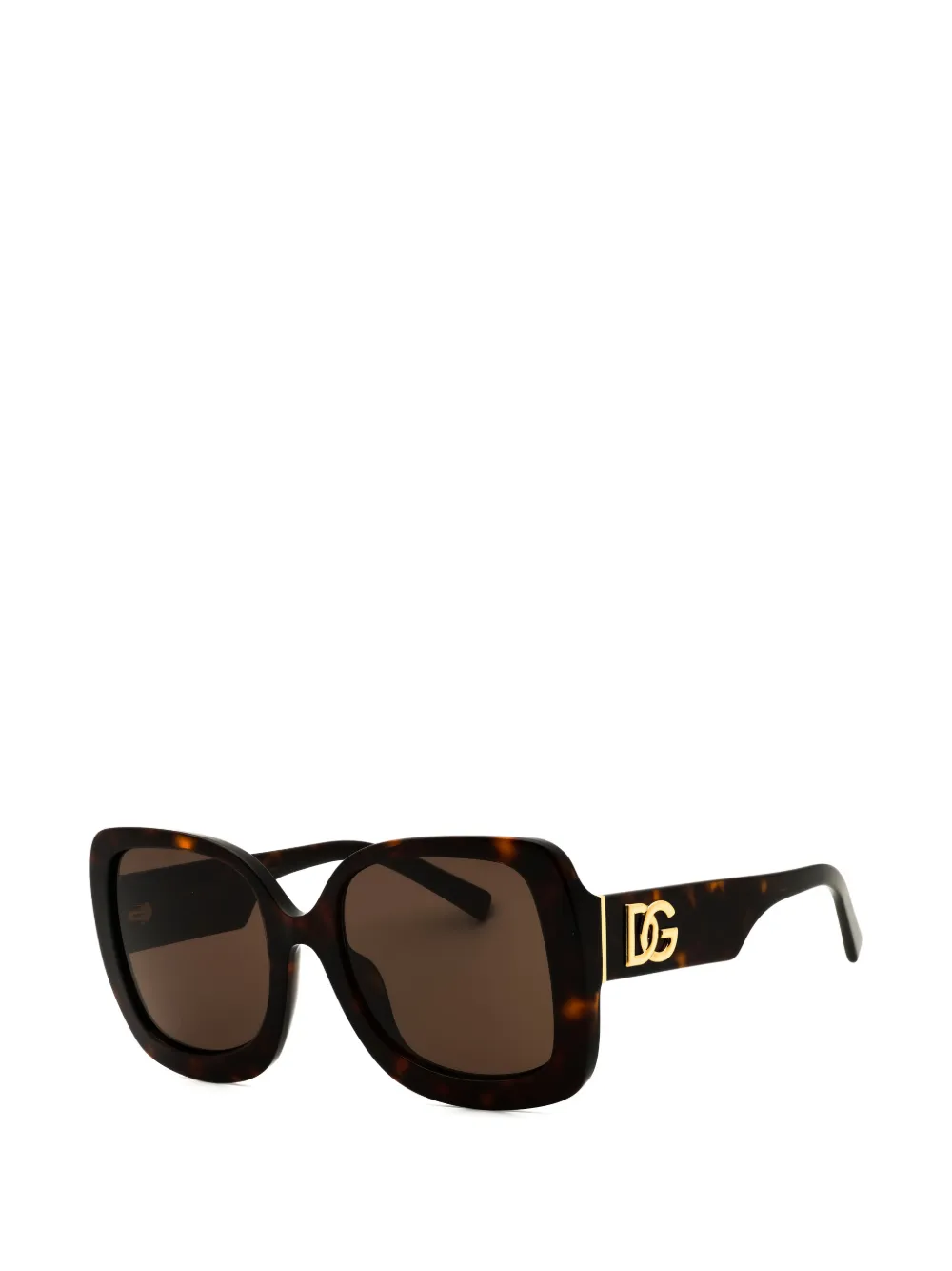 Dolce & Gabbana Eyewear Oversized zonnebril met schildpadschild-effect Bruin