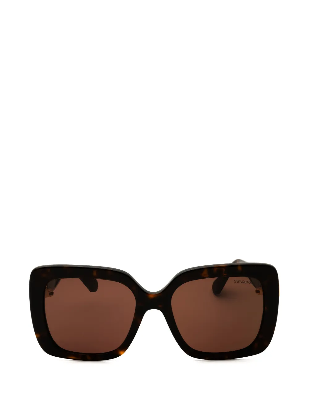 Swarovski tortoiseshell-effect oversized sunglasses
