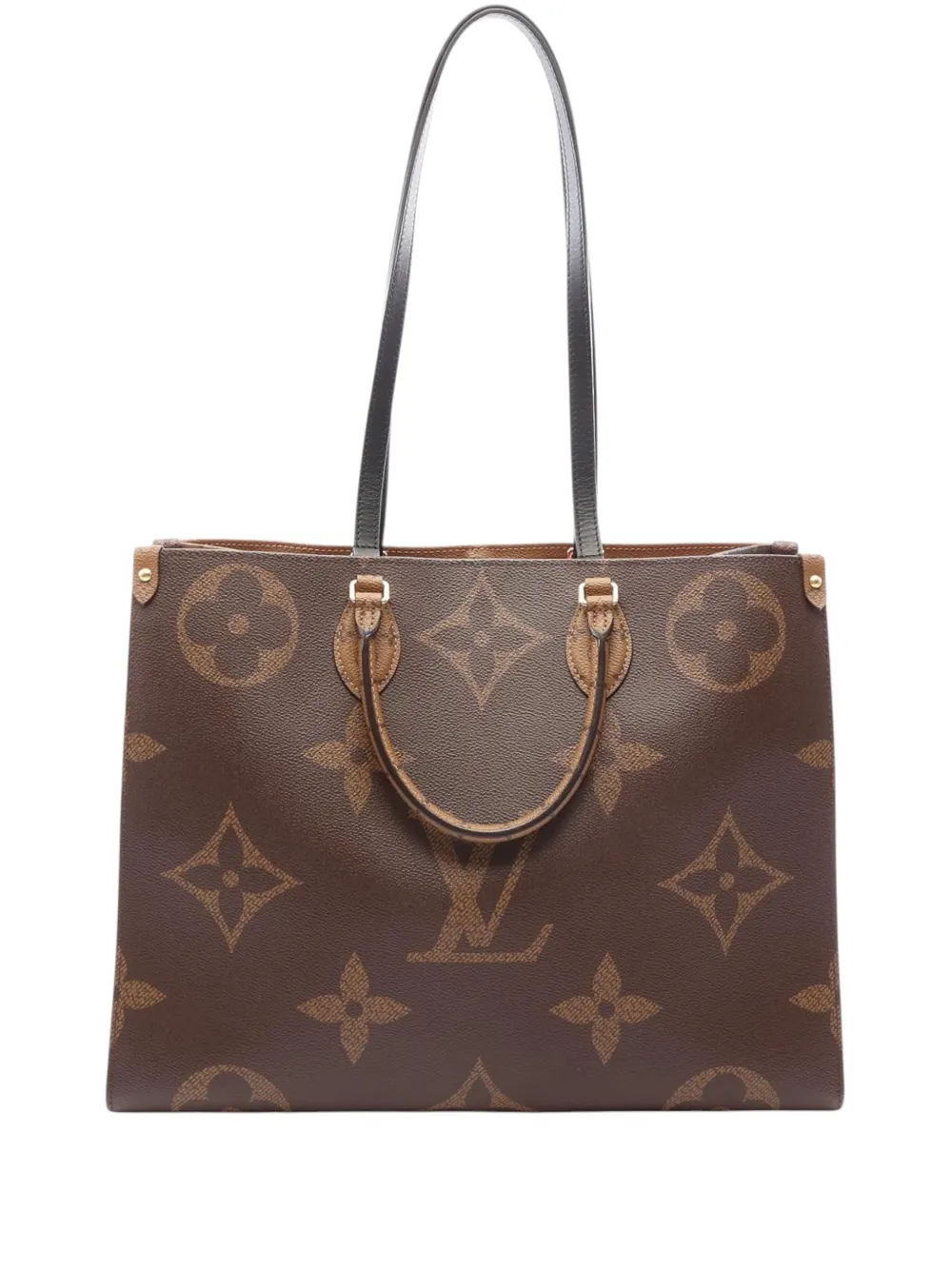 Louis Vuitton Pre-Owned 2021-2026 Monogram Reverse Giant OnTheGo GM satchel - Marrone