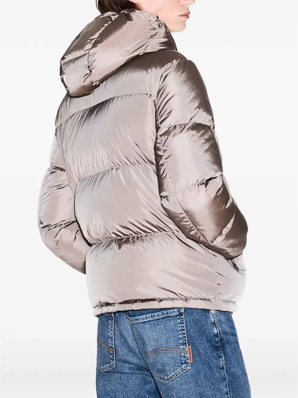 Armani Exchange Gevoerd jack met capuchon Beige