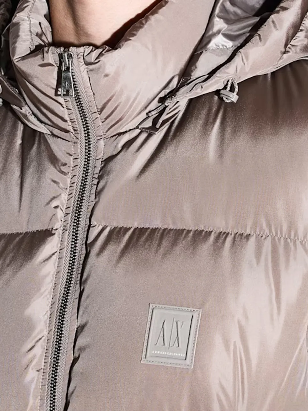 Armani Exchange Gevoerd jack met capuchon Beige