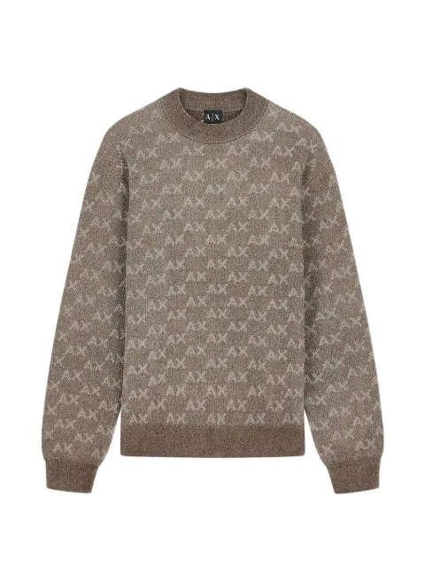 Armani Exchange logo-monogram knit sweater