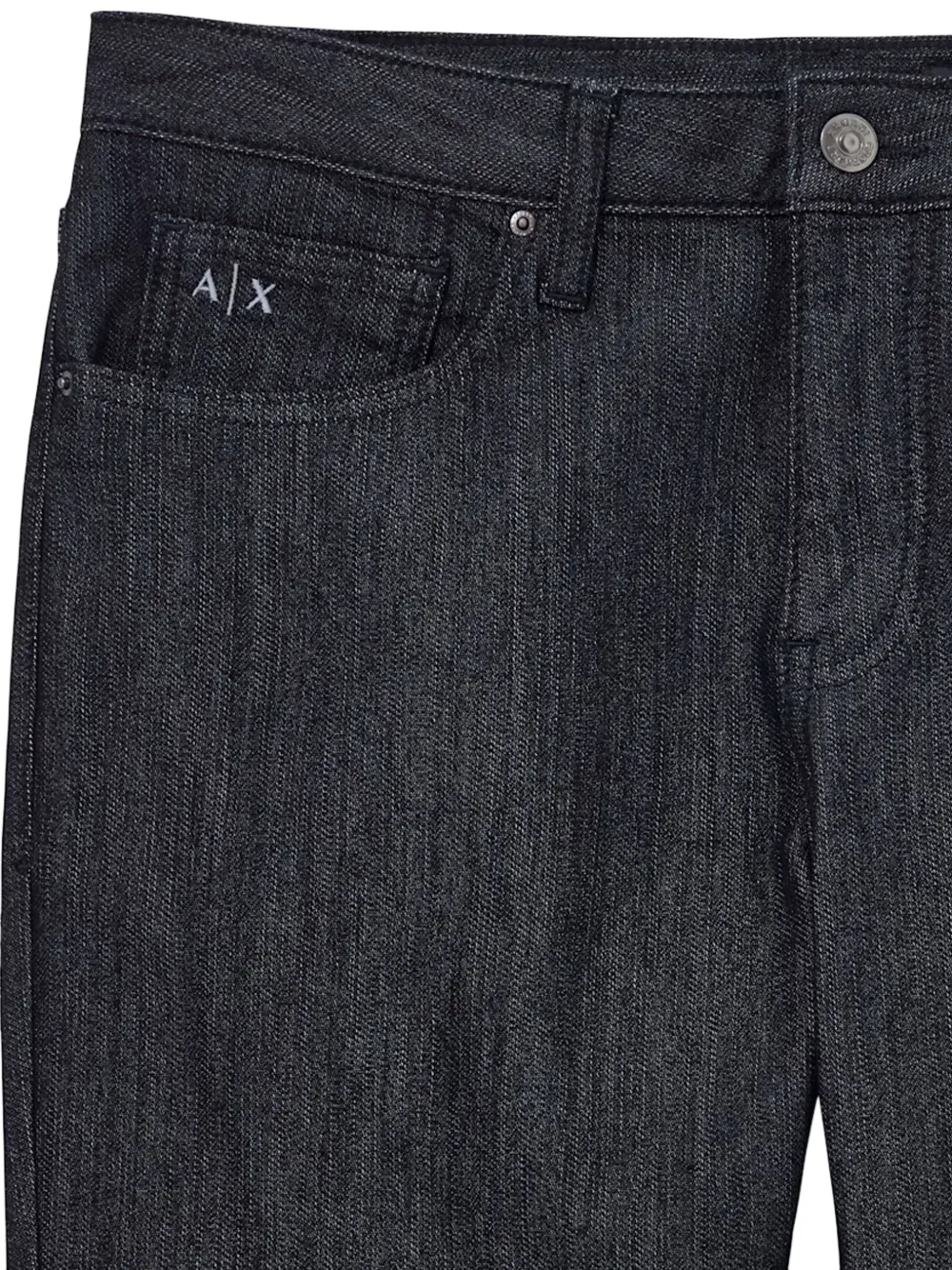 Armani Exchange Jeans met geborduurd logo Zwart