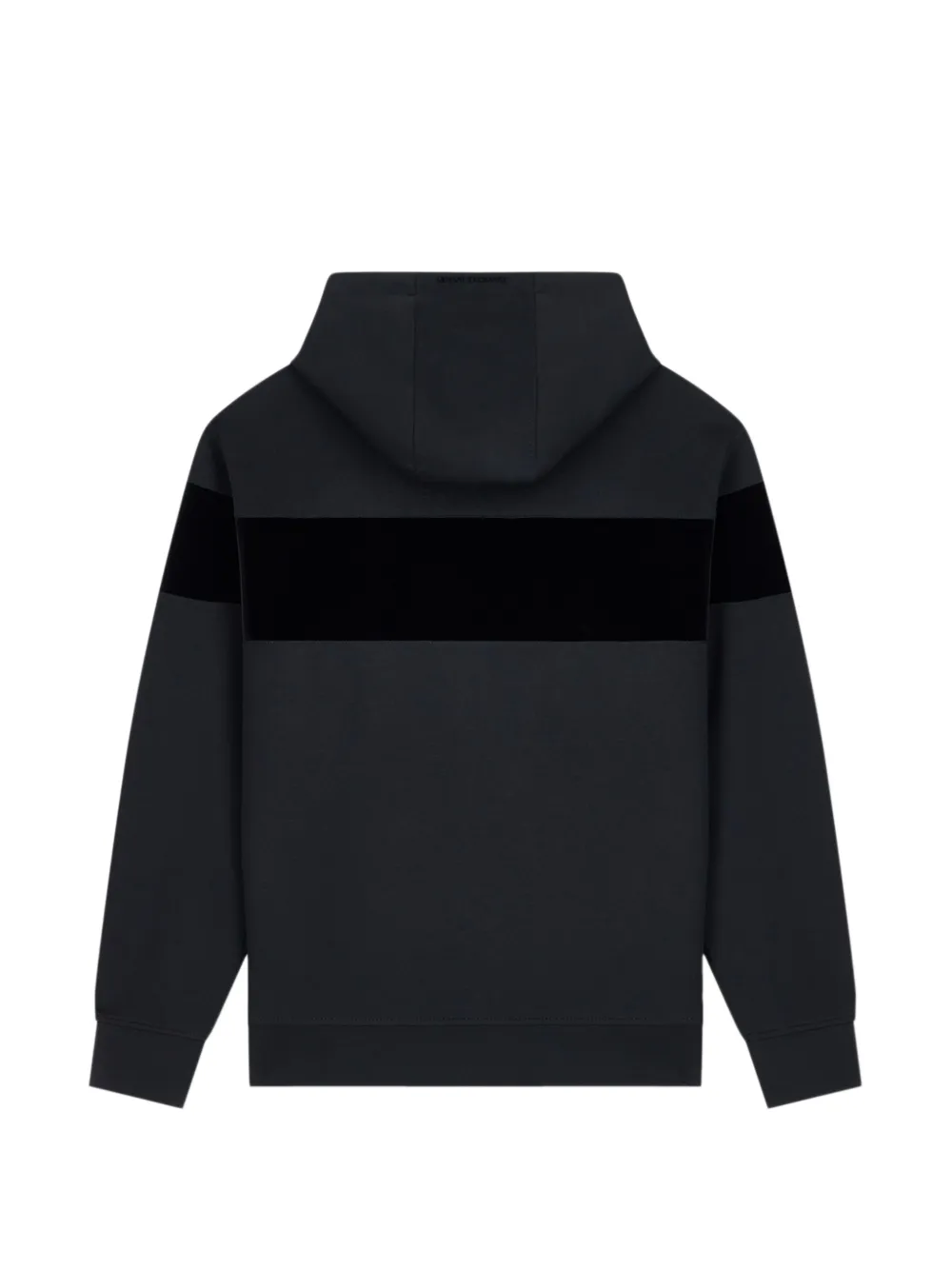 Armani Exchange Hoodie met fluwelen vlak en rits Zwart