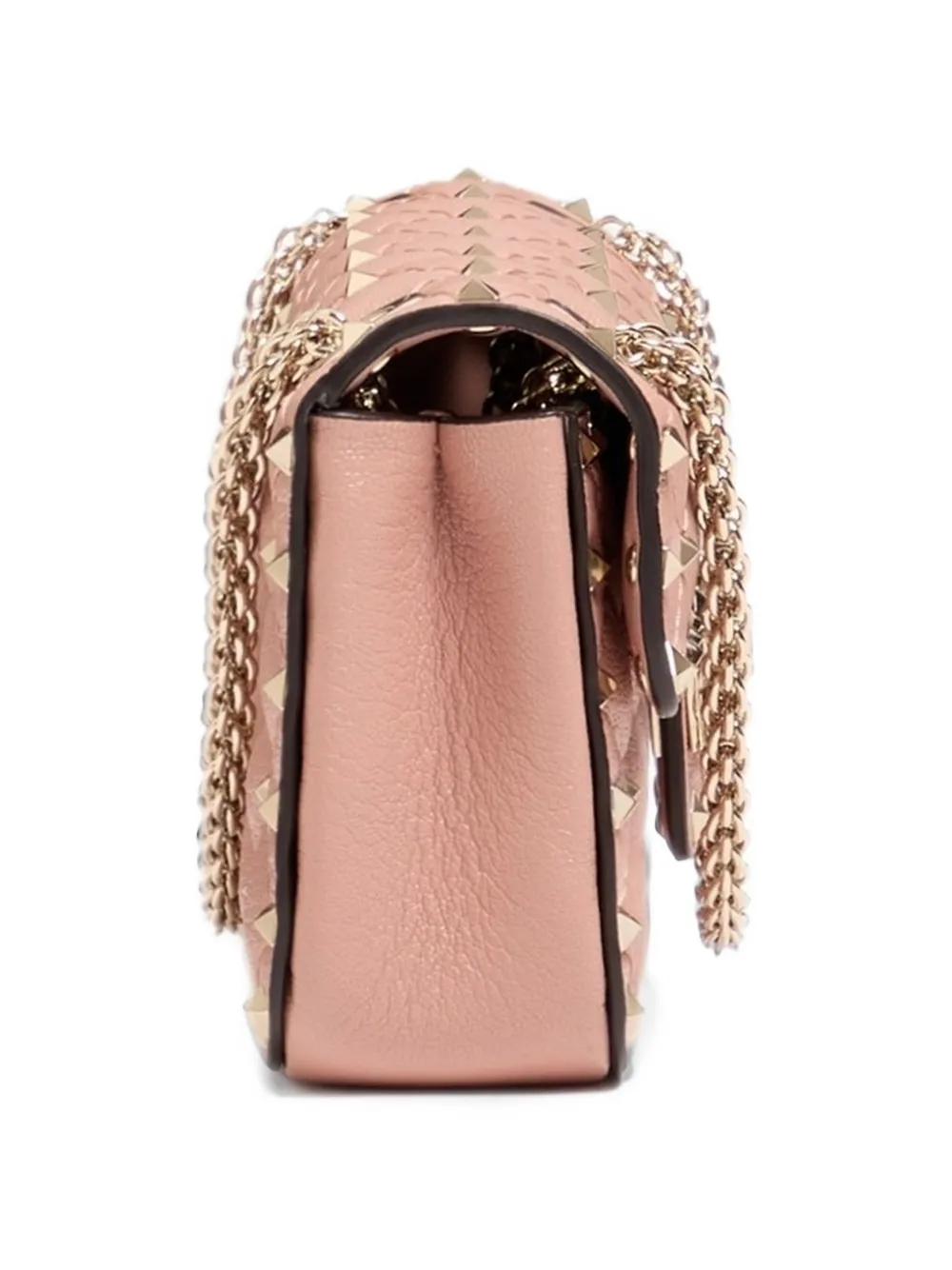 Valentino Garavani Rockstud Spike small shoulder bag in kidskin Roze