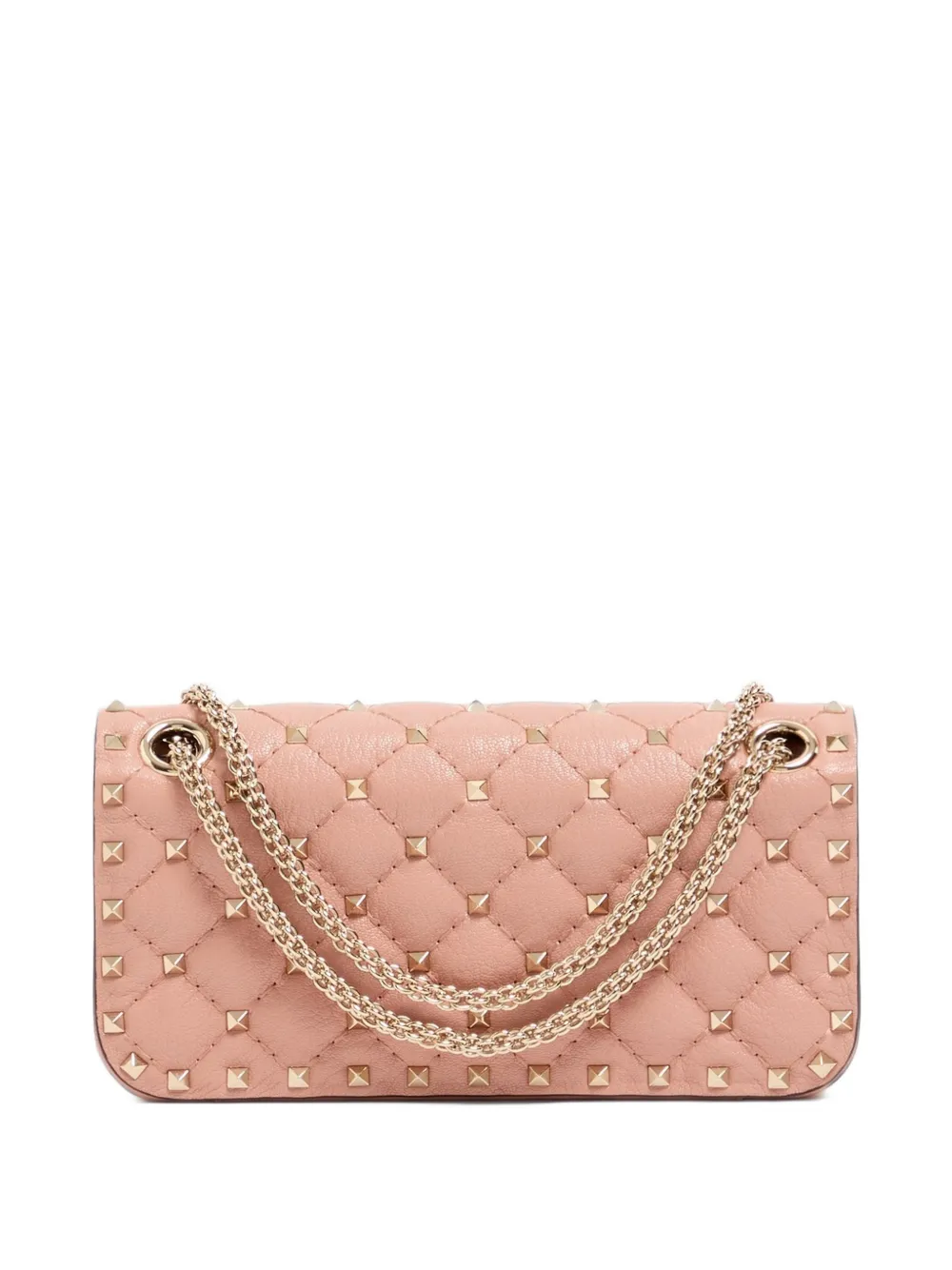 Valentino Garavani Rockstud Spike small shoulder bag in kidskin Roze