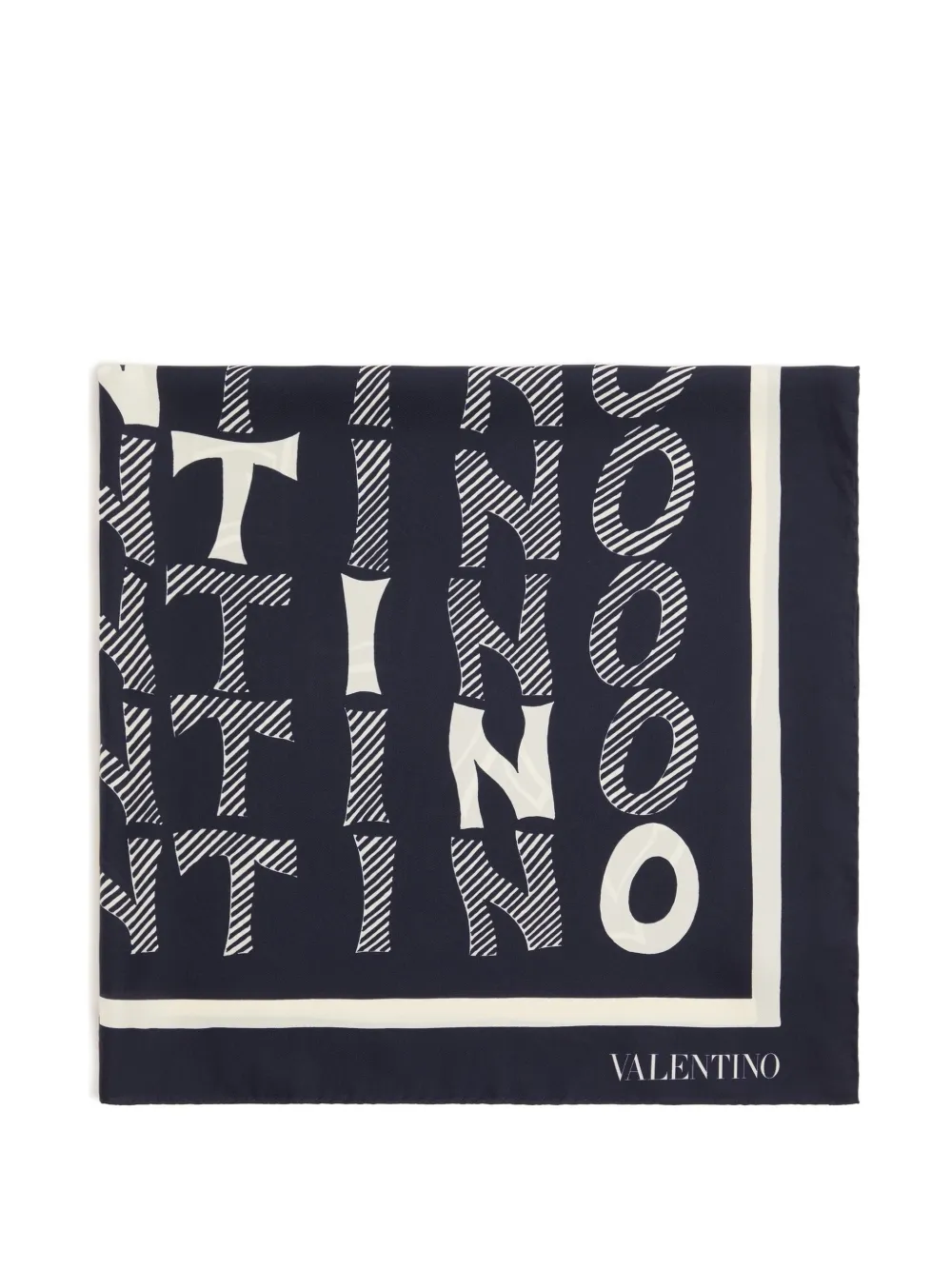 Valentino Garavani Le Fou de l'Archive silk scarf - Blu