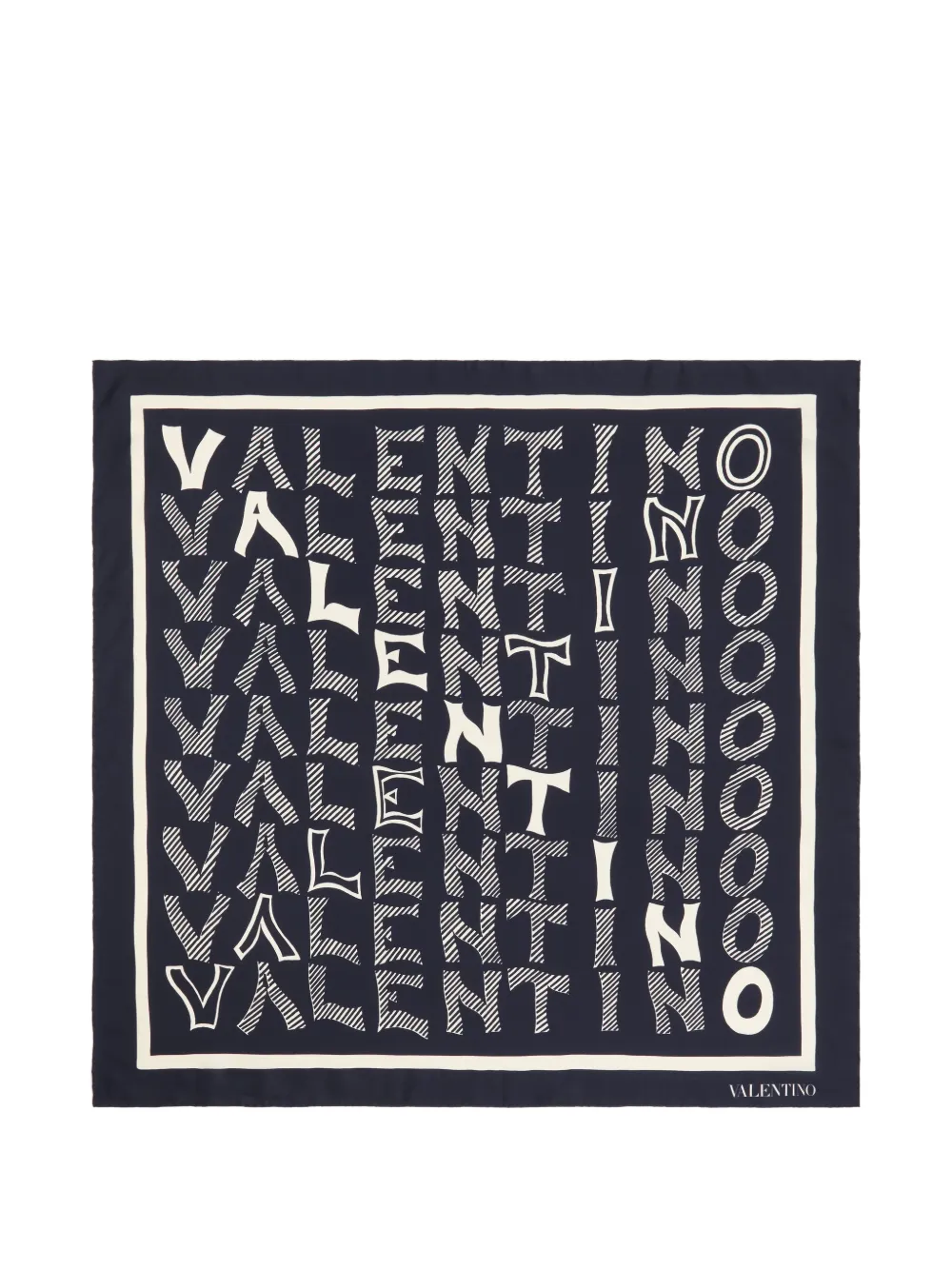 Valentino Garavani Le Fou de l'Archive silk scarf Blauw