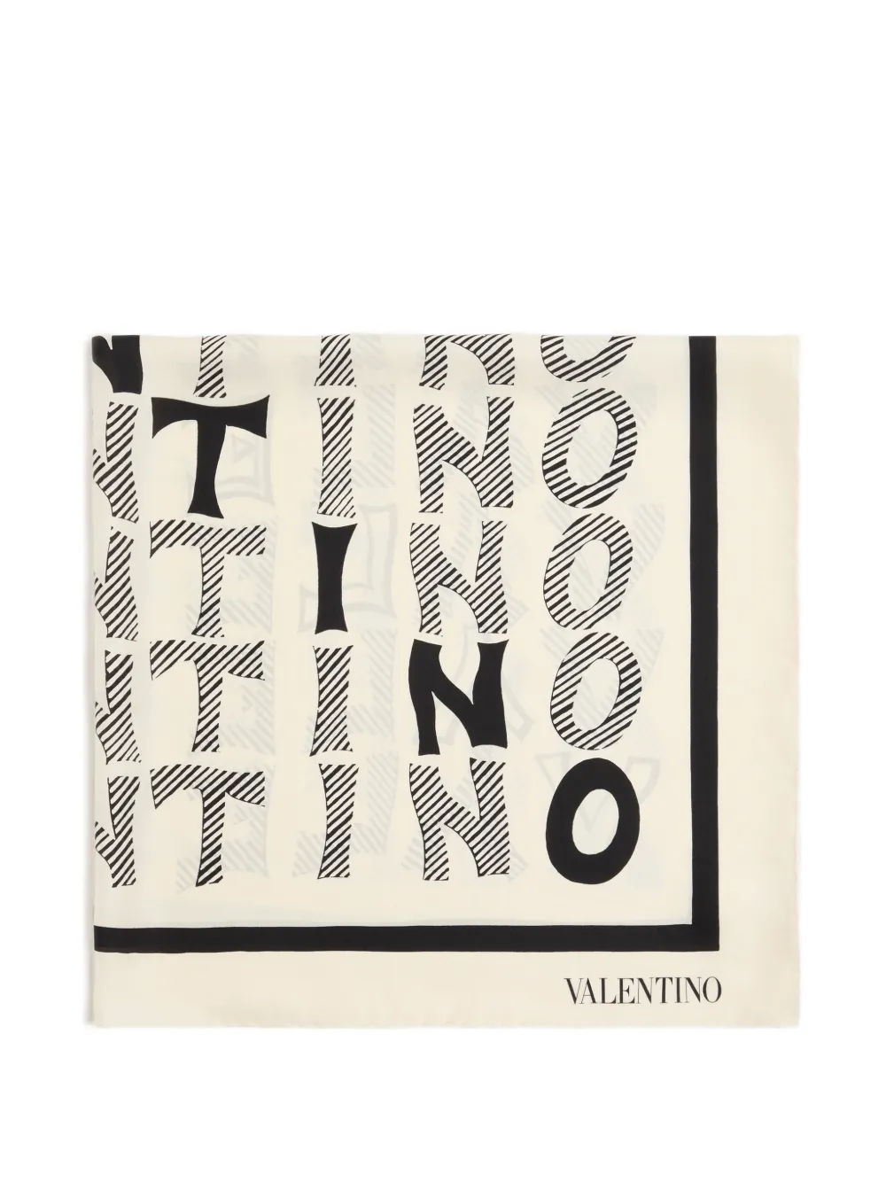 Valentino Garavani Le Fou de l'Archive silk scarf - Toni neutri