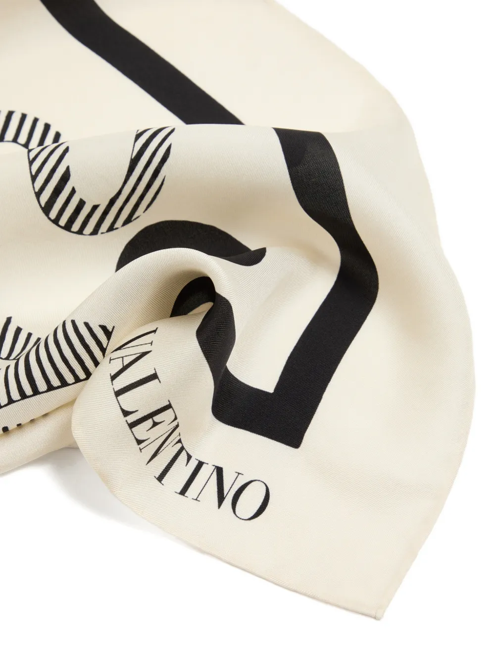Valentino Garavani Le Fou de l'Archive silk scarf Beige
