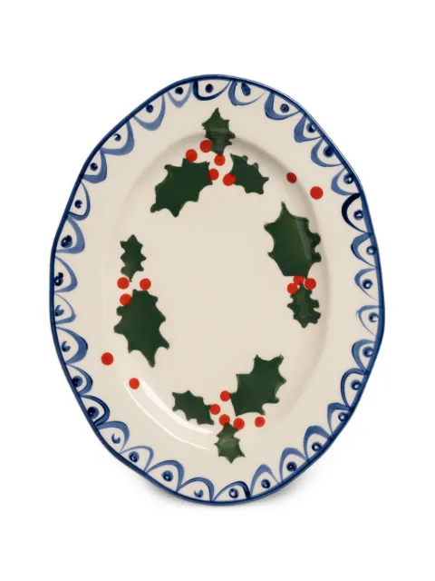 &k Amsterdam Holly hand-painted oval platter