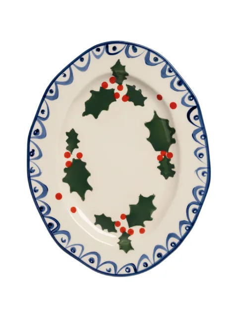&k Amsterdam Holly hand-painted oval platter