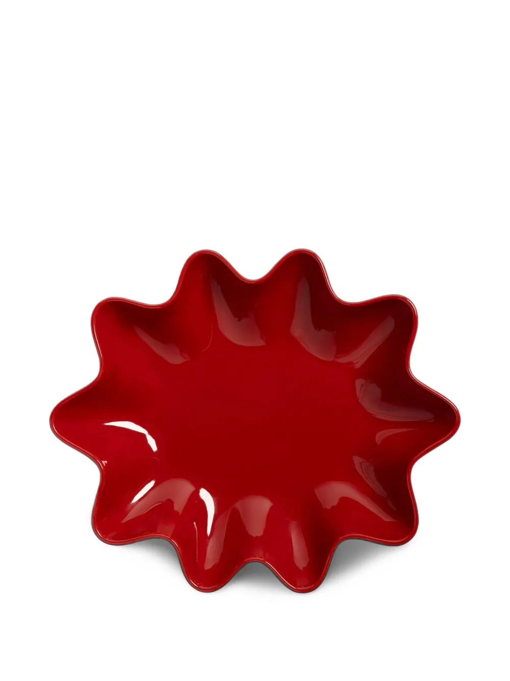 &k Amsterdam Sun Sculptural Stoneware Bowl In Red