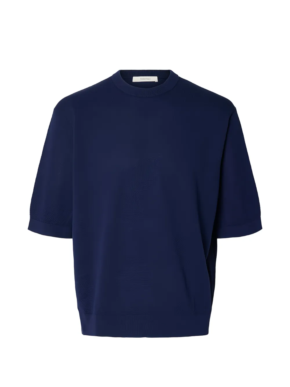 SELECTED short-sleeve knitted top - Bleu SELECTED short-sleeve knitted top - Bleu