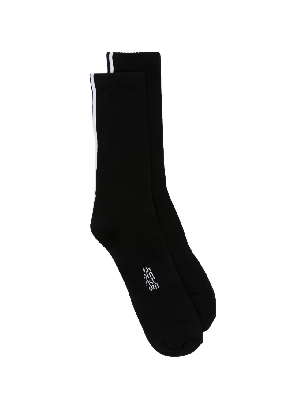 Thom Krom side-stripe logo-print socks - Nero