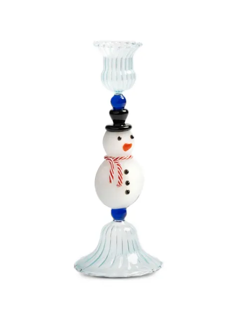 &k Amsterdam Merry Snowman glass candleholder