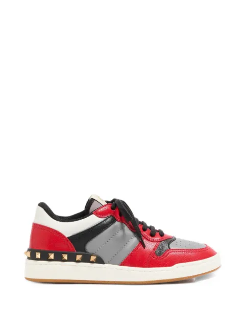 Valentino Garavani Freedots two-tone sneakers in kidskin and nappa calfskin with studs detail