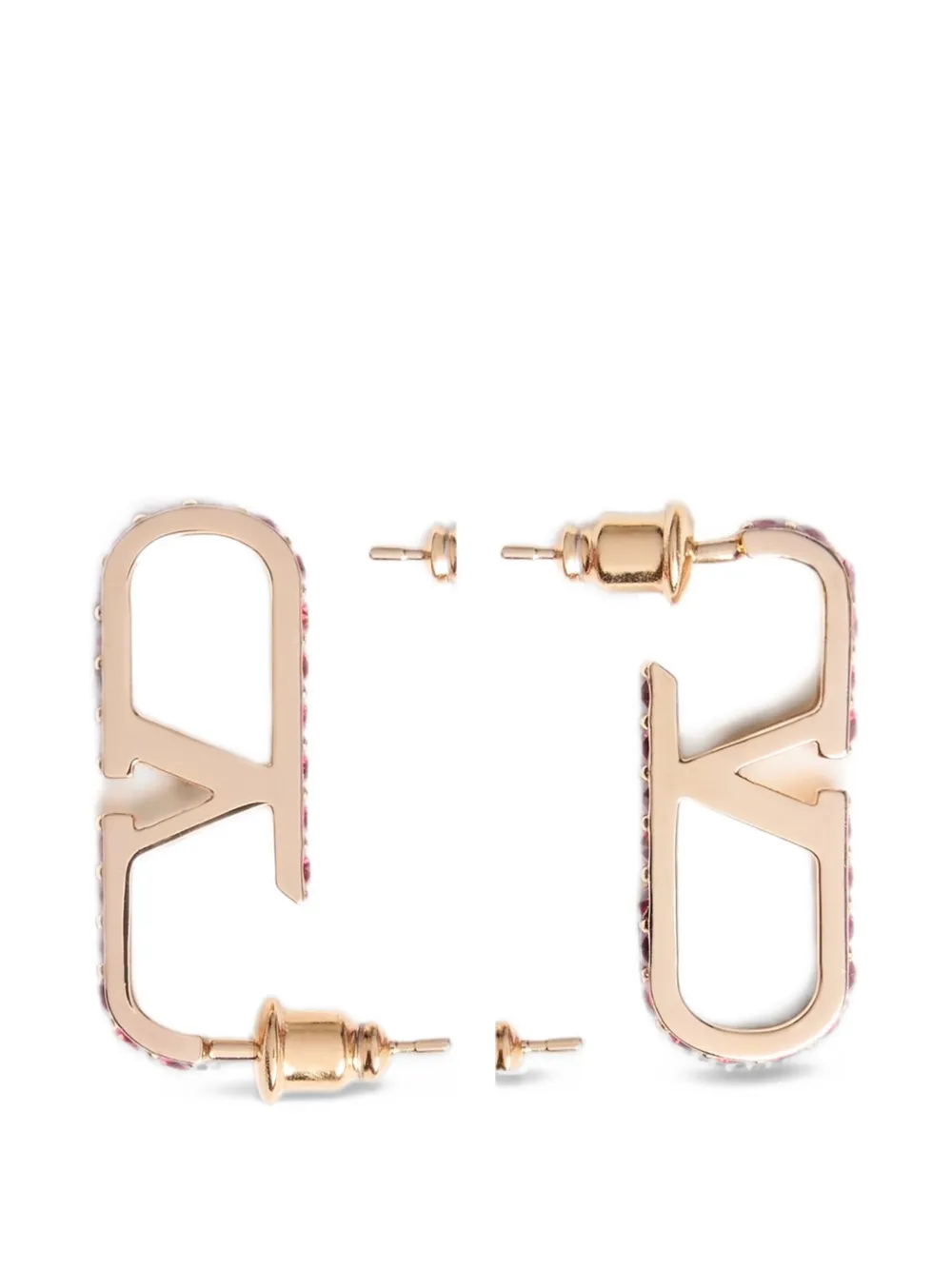 Valentino Garavani VLogo Signature earrings in metal with Swarovski® crystals - Oro