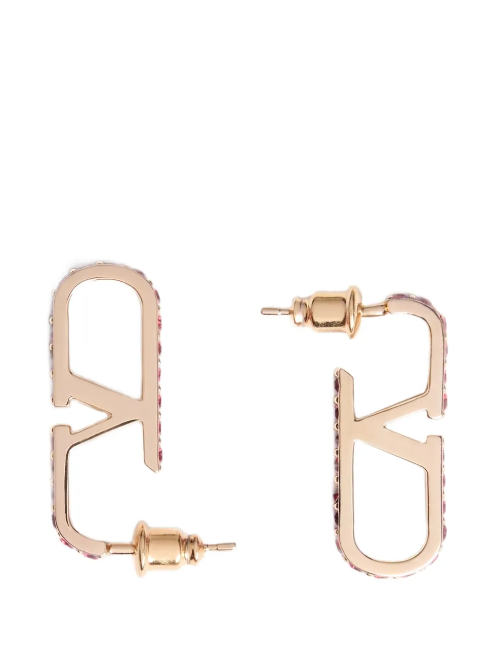 Valentino Garavani VLogo Signature earrings in metal with Swarovski® crystals - Oro