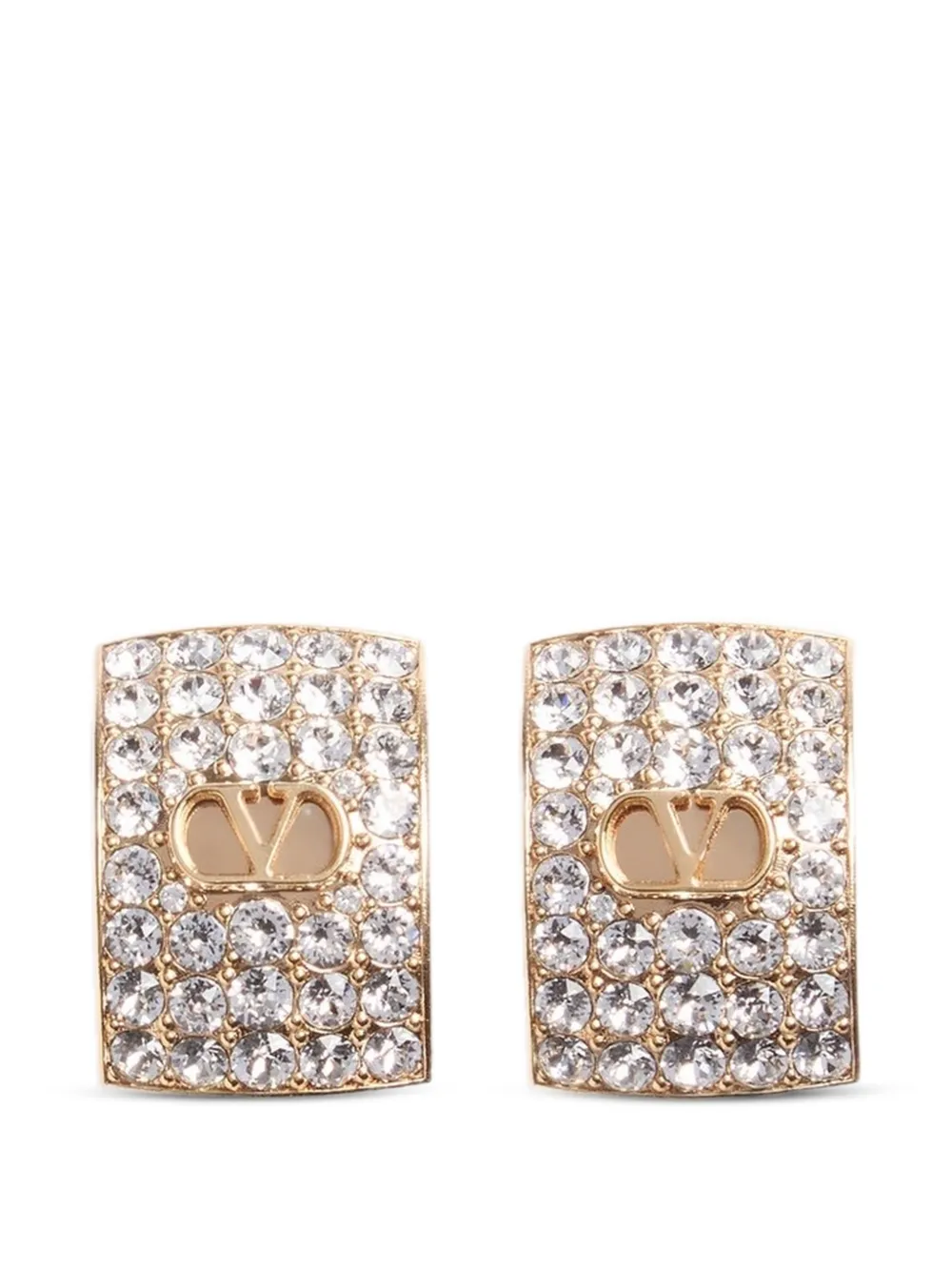 Valentino Garavani Orecchini Vlogo Signature in metallo con strass e cristalli Swarovski® - Oro